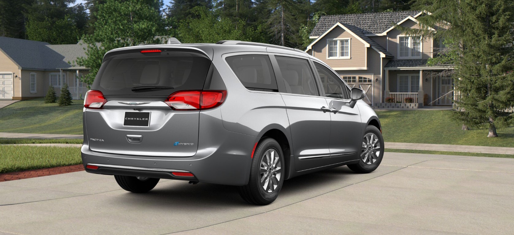 2019 Chrysler Pacifica Hybrid Limited Rear Silver Exterior